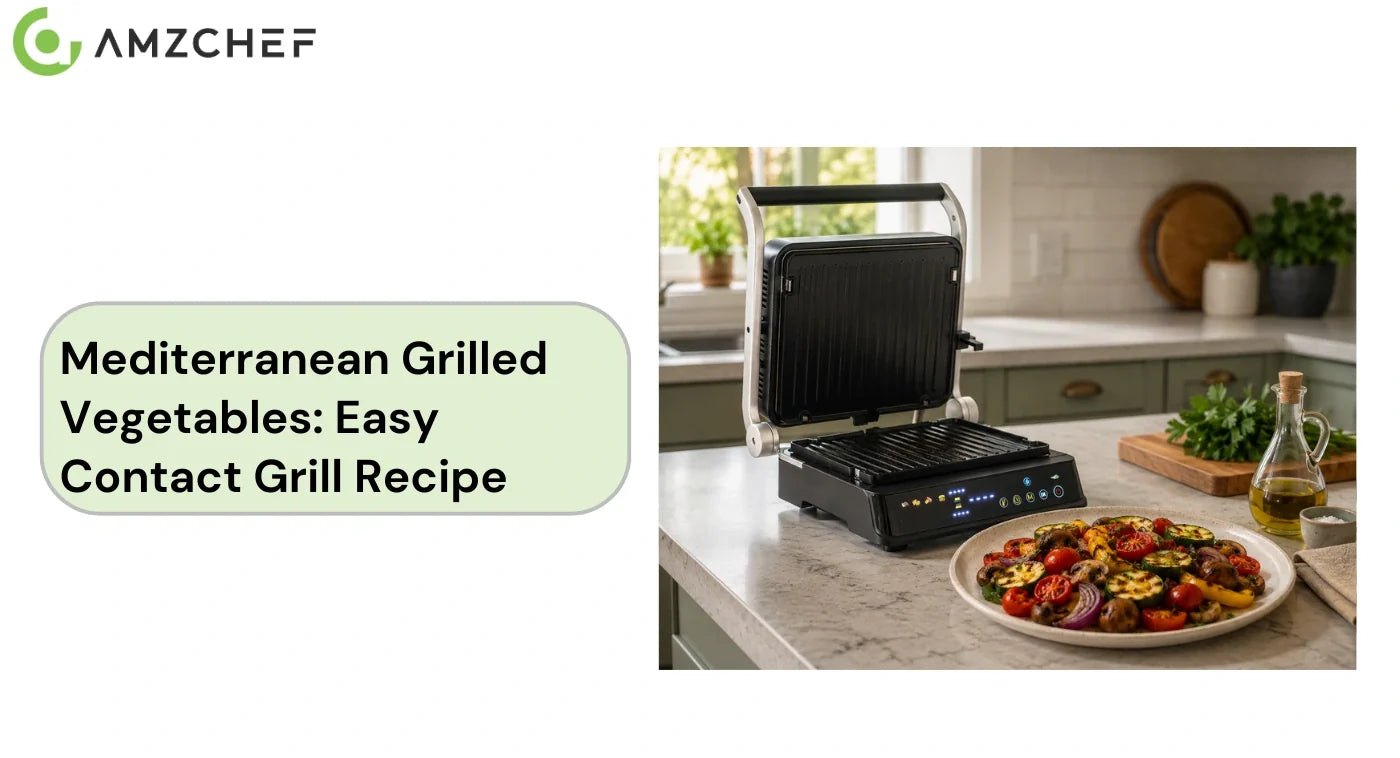 Grill vegetables with Amzchef contact grill-PG206
