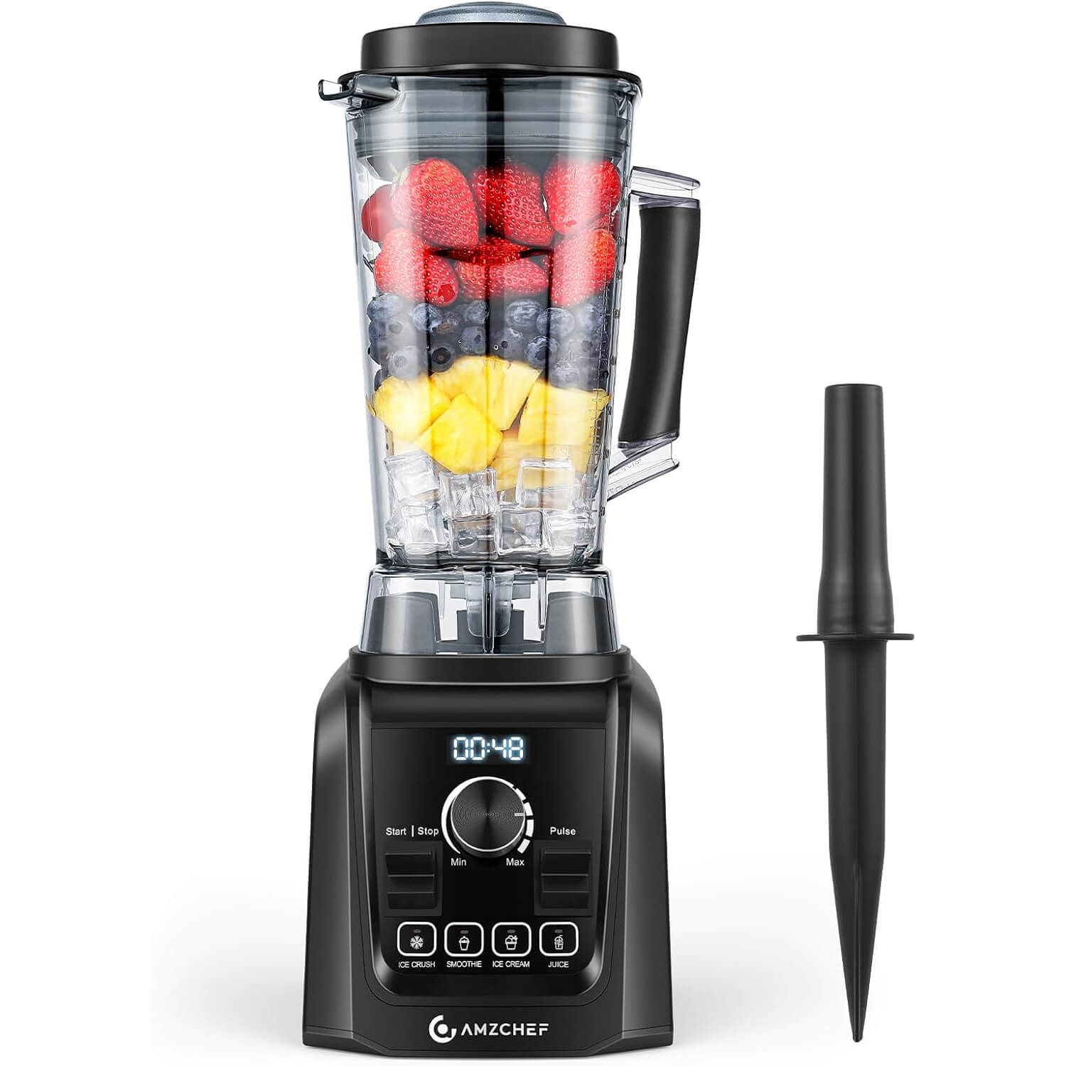 Amzchef 1200W Blenders 68oz. Pitcher with 4 Preset Menus