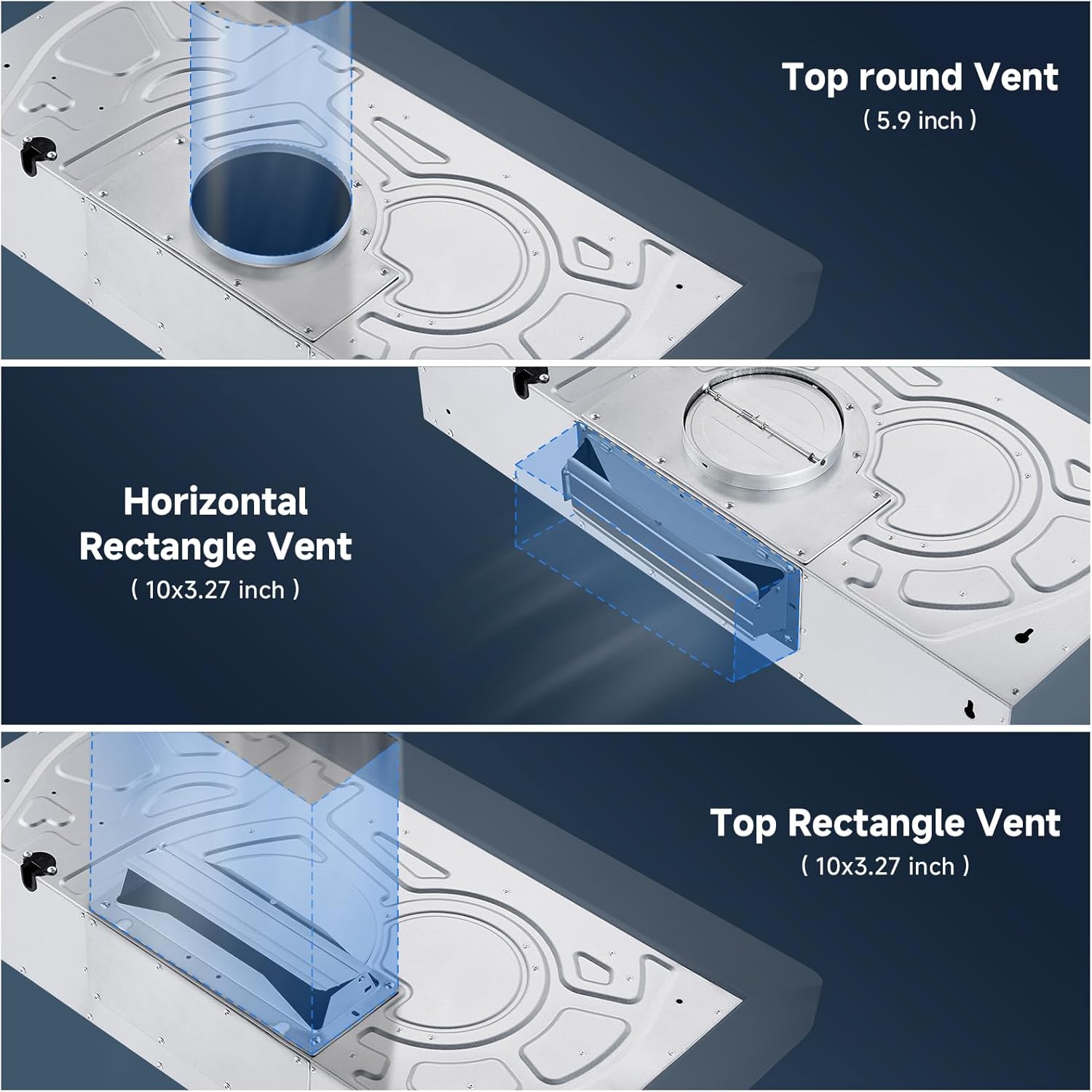 AMZCHEF 30 Inch Under Cabinet Range Hood with Button Control