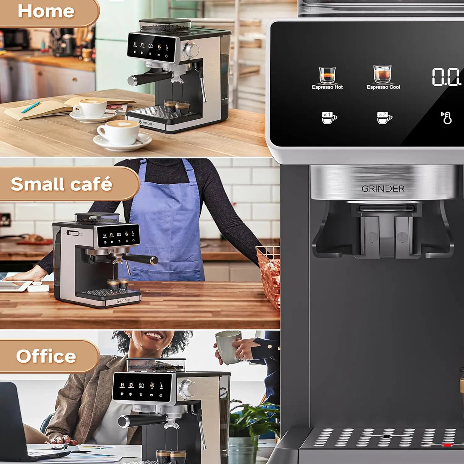 AMZCHEF 20 Bar Espresso Machine