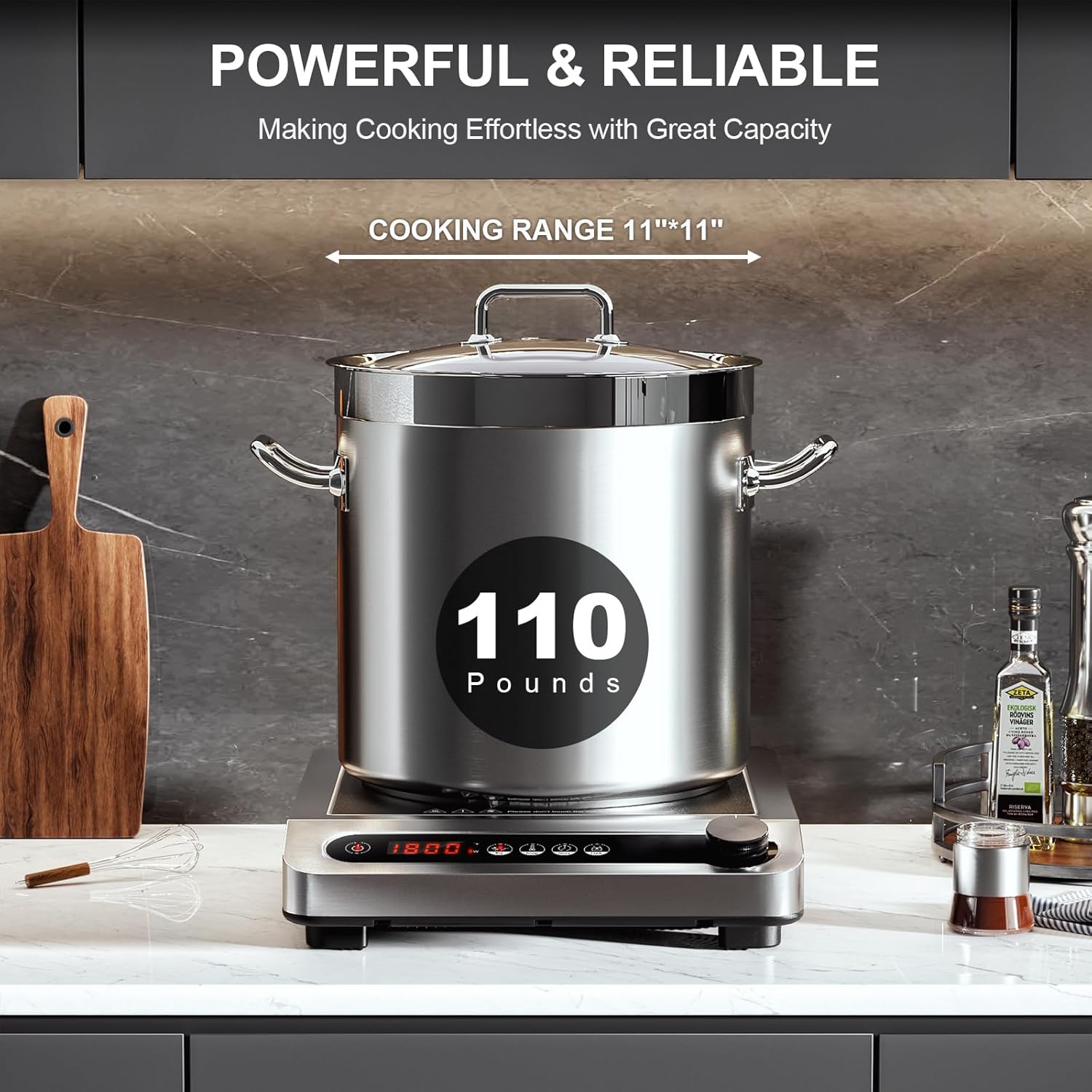AMZCHEF Commercial Induction Cooktop 1800W Countertop HL-PC4