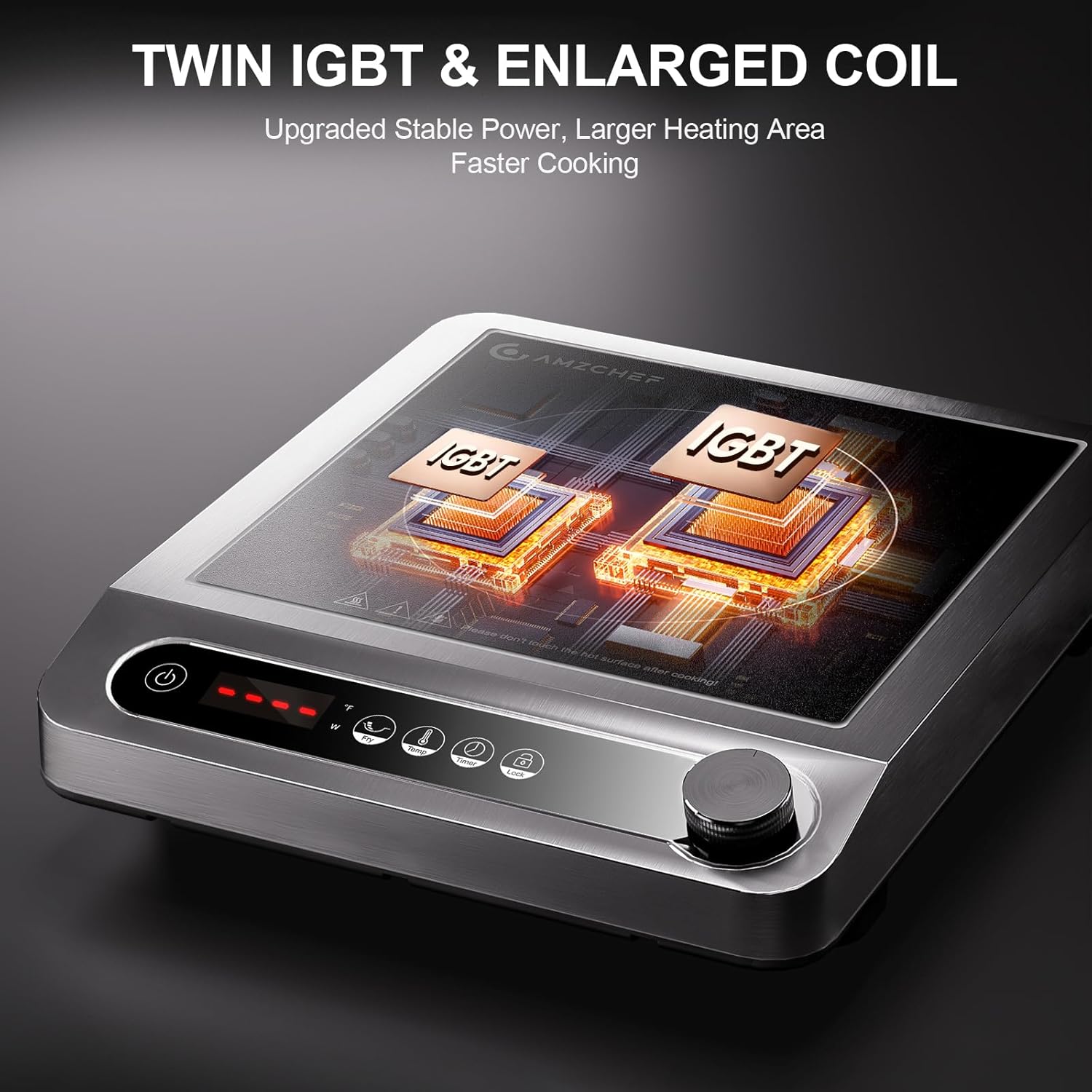 AMZCHEF Commercial Induction Cooktop 1800W Countertop HL-PC4