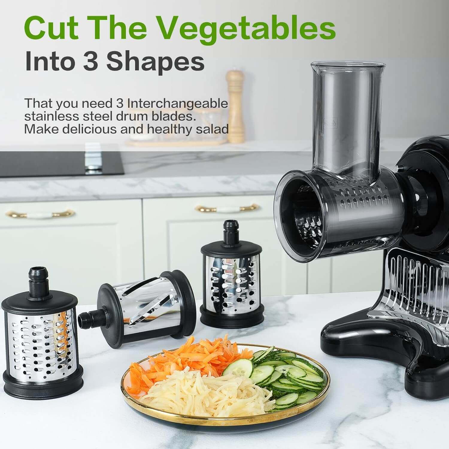 AMZCHEF Inovative 5-in-1 Multifunctional Juicer ZM1517 Black