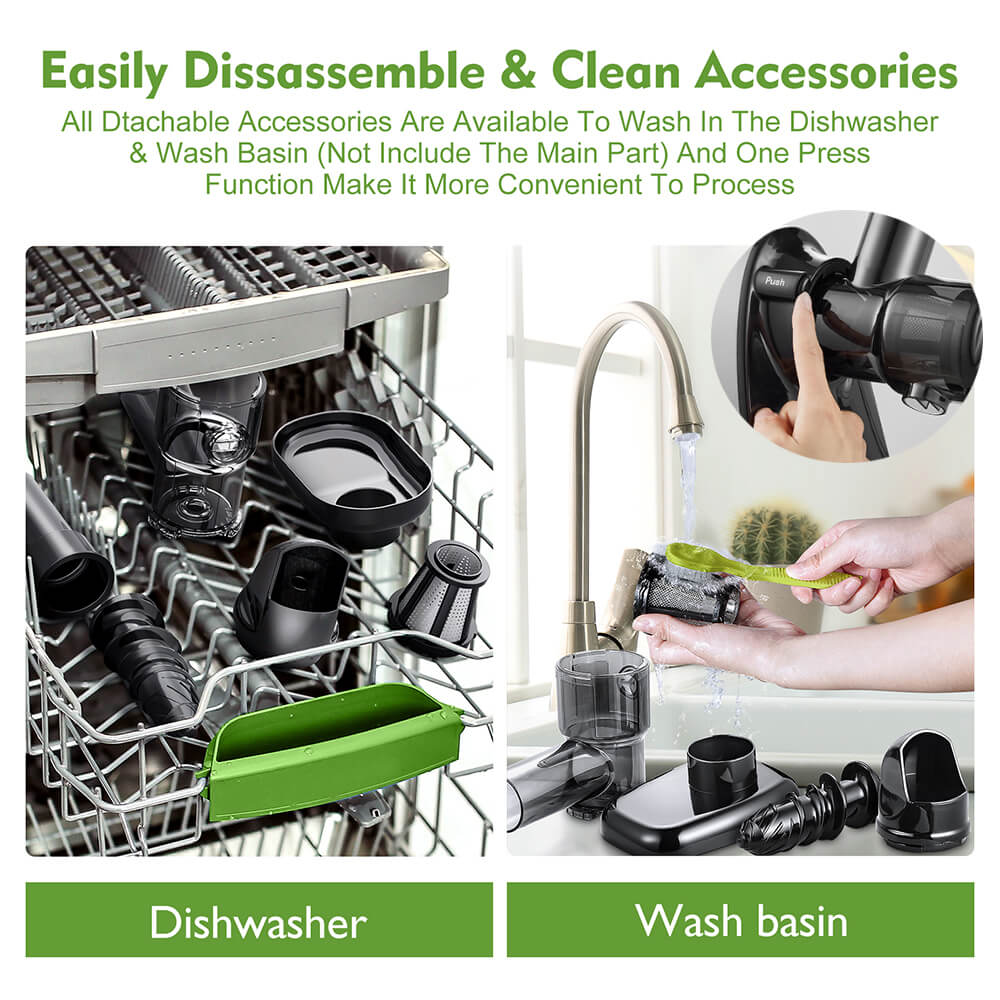 AMZCHEF Cold Press Slow Masticating Juicer High Juice Yield for Fruites and Vegetables