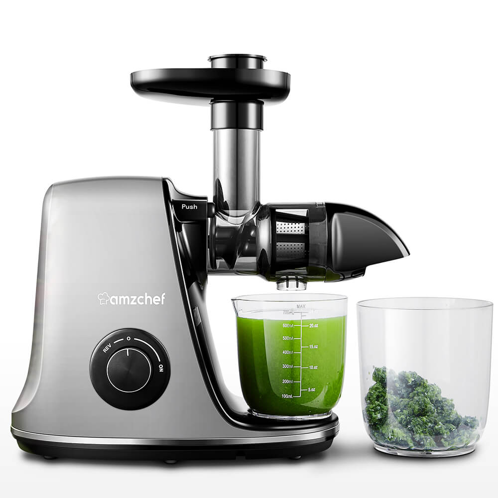 AMZCHEF Cold Press Slow Masticating Juicer High Juice Yield for Fruites and Vegetables