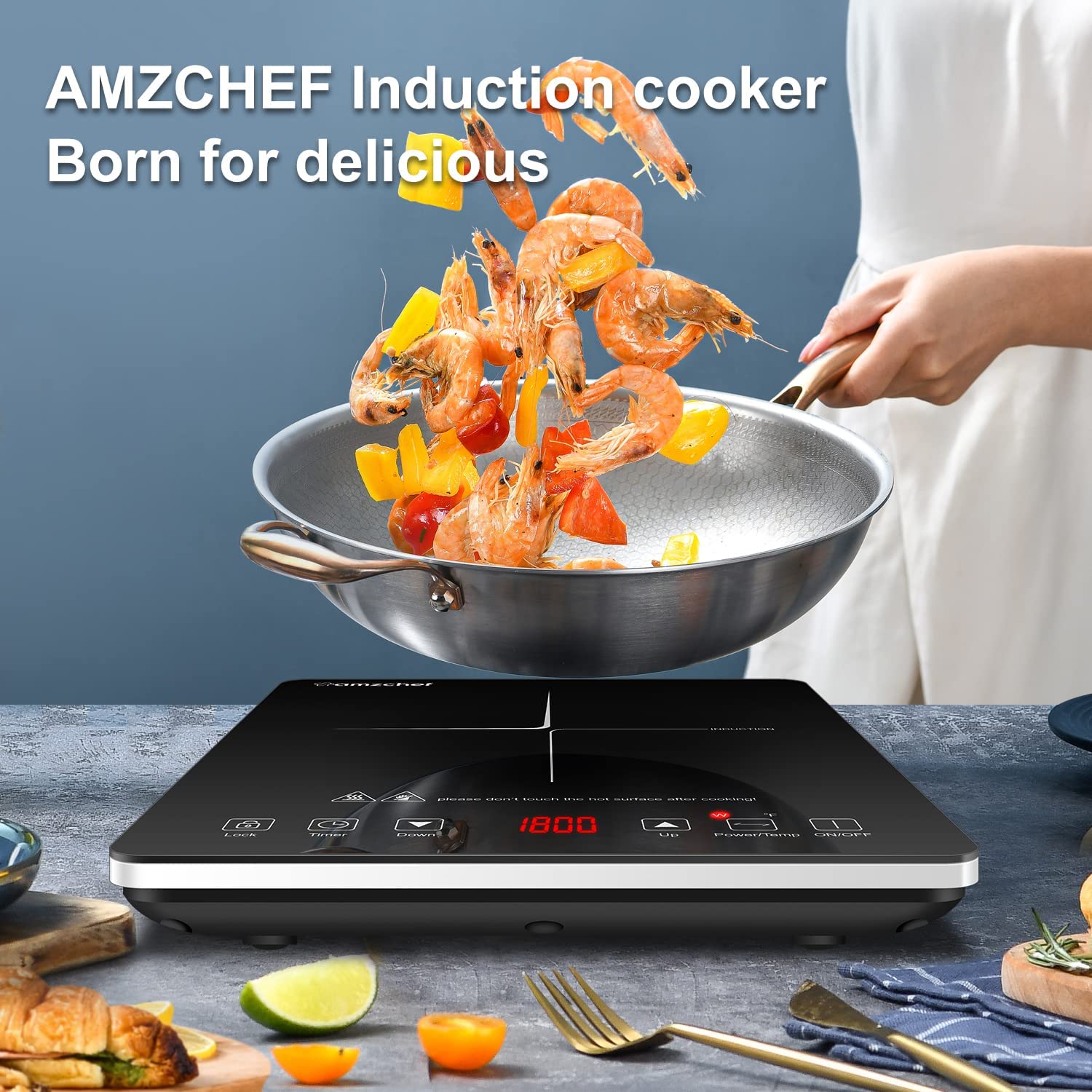 AMZCHEF-Portable Single Induction-SK-CB01-1