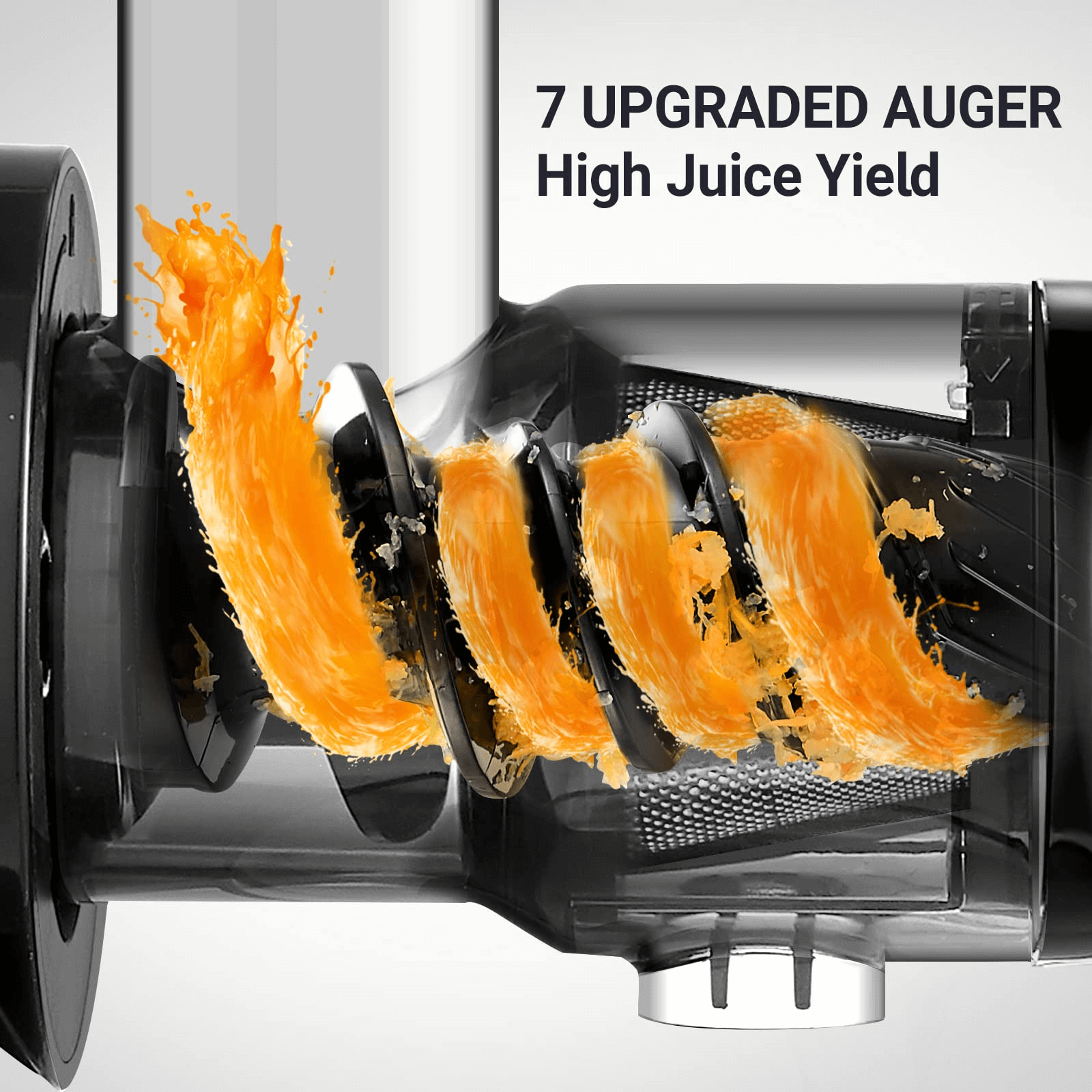 AMZCHEF Slow Juicer for Fruit and Vegetables Powerful Juicer GM3001 Red