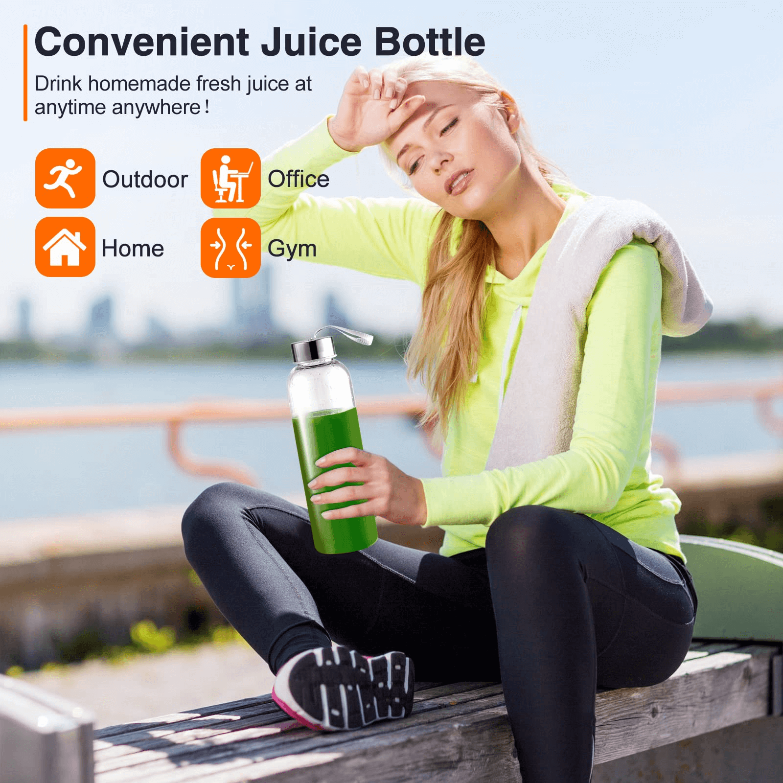 AMZCHEF Slow Juicer for Fruit and Vegetables Powerful Juicer GM3001 Red