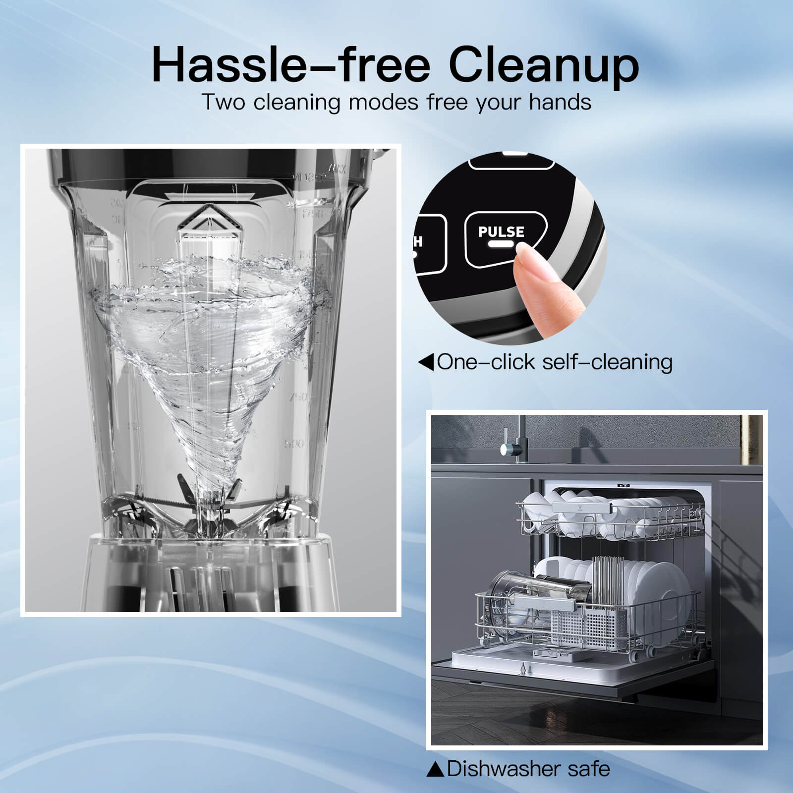 AMZCHEF ZM5003 Smoothie Countertop High-Speed Blender 1800W