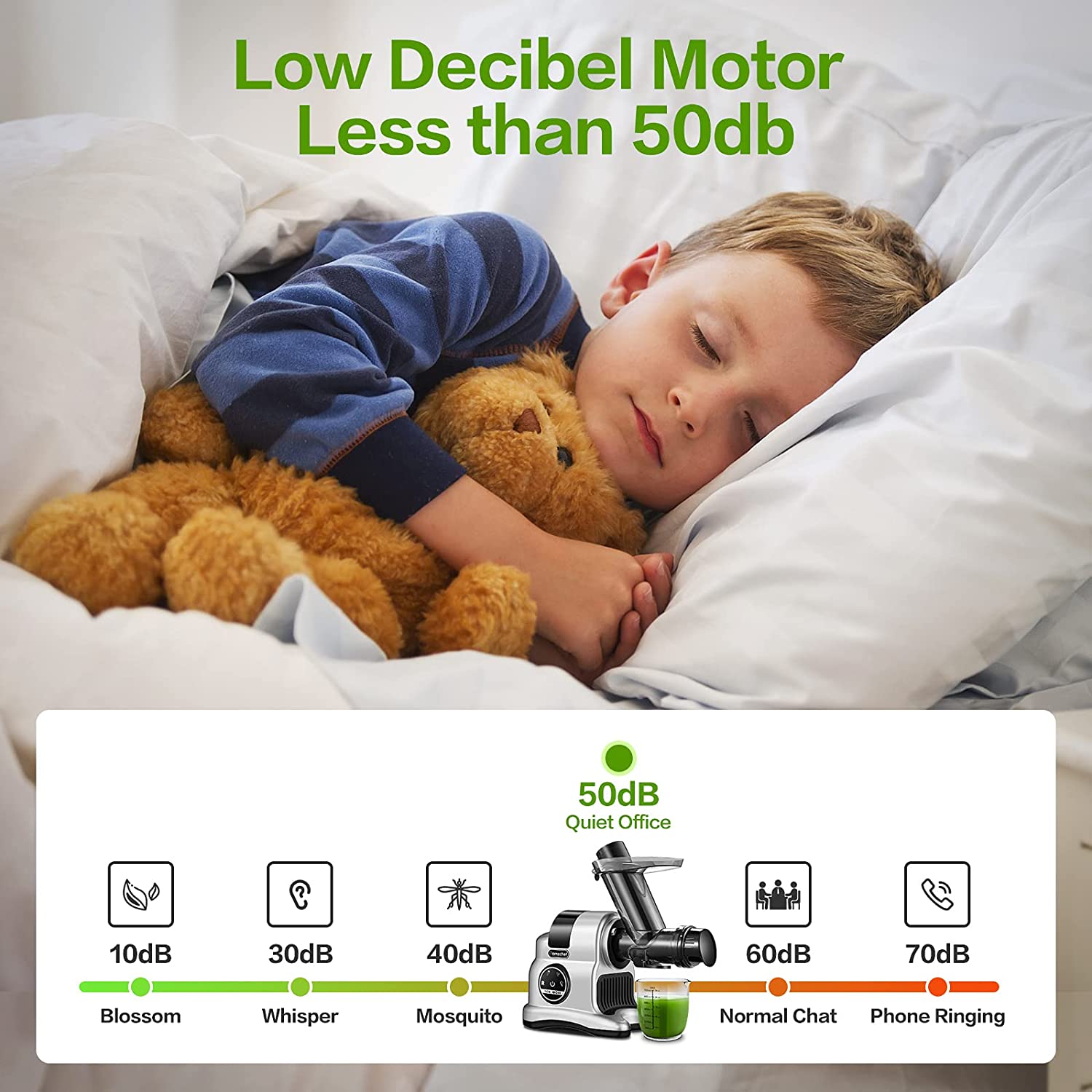 Juicer Machines, AMZCHEF Innovative Cold Press Juicer with high Juice Yield, Slow Masticating Juicer for Vegetables and Fruits,Juice Extractor with Reverse, Slow Juicer, Easy to Clean, Operate Quiet