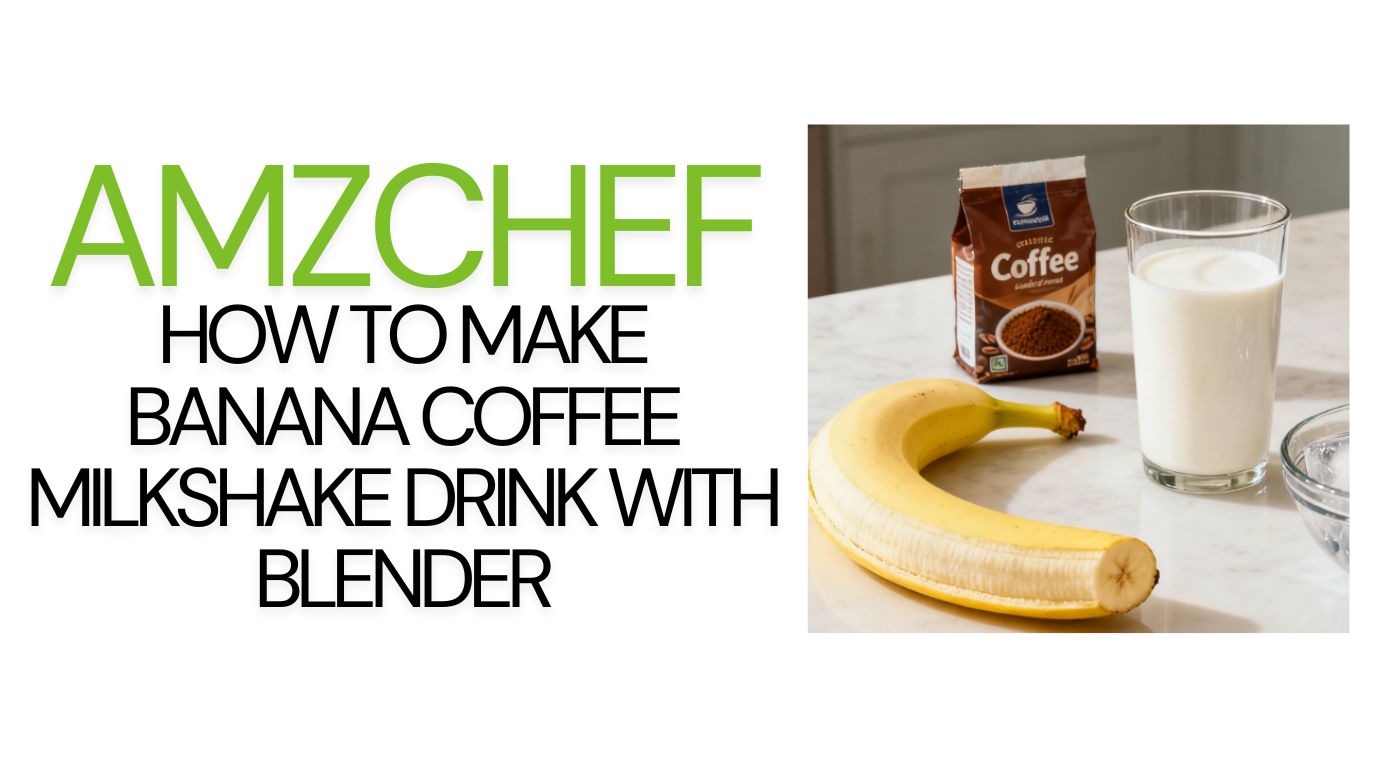 How To Make Banana Coffee Milkshake Drink With Blender