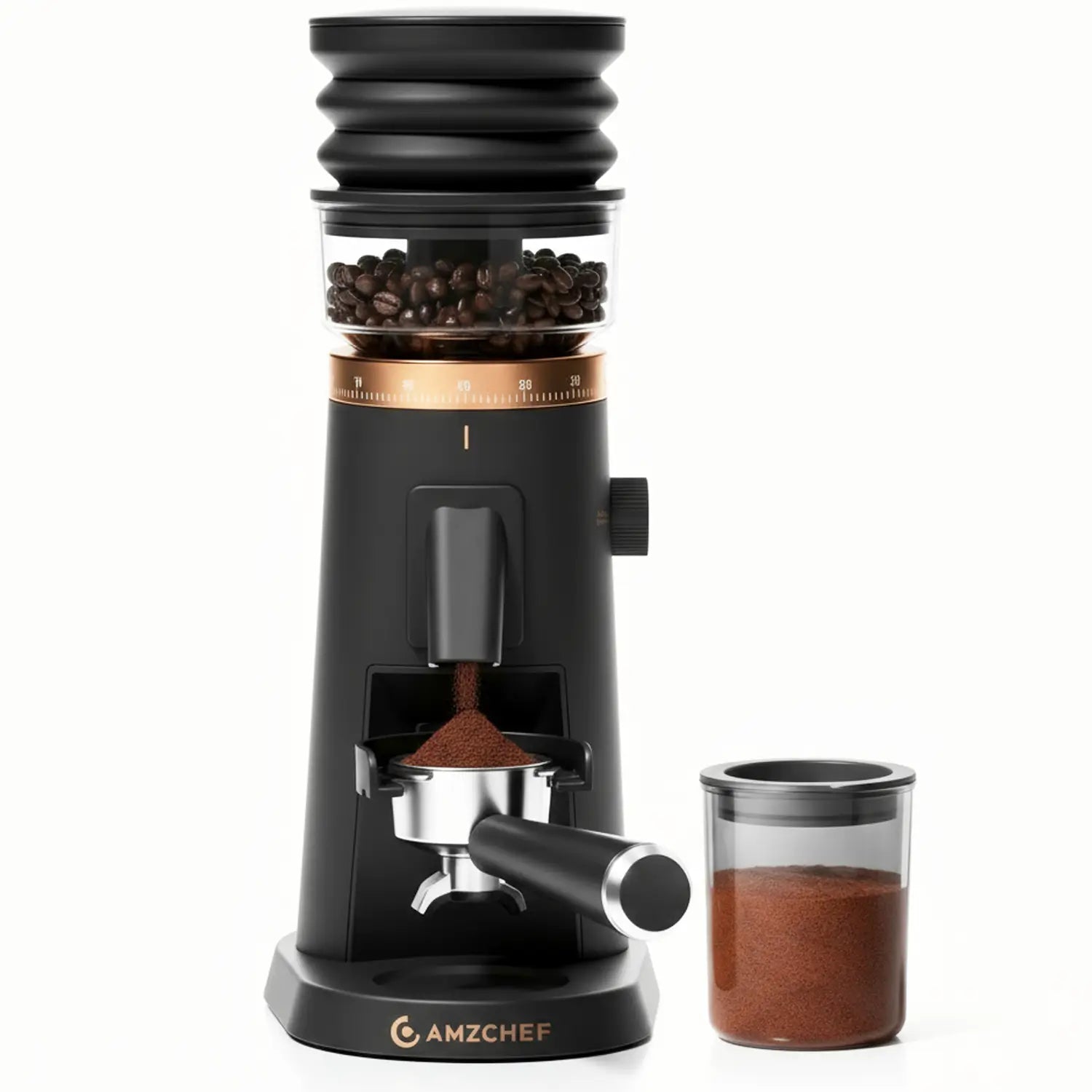 AMZCHEF Coffee Grinder with 75 Ultra-Fine Grind Settings