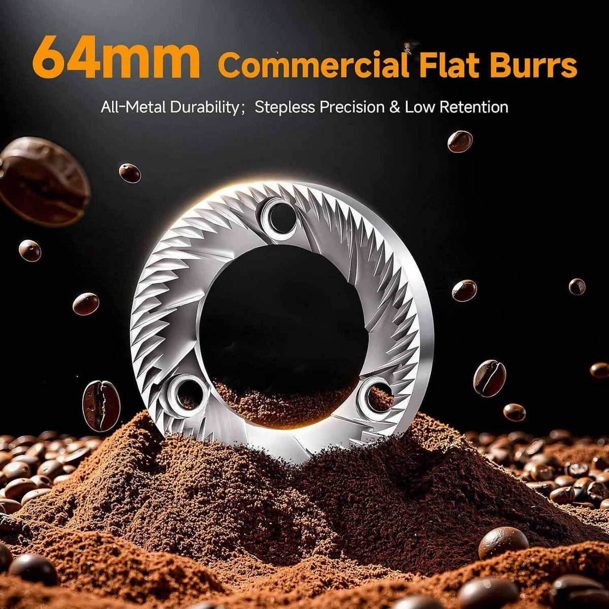 AMZCHEF Coffee Grinder with 90 Grind Settings