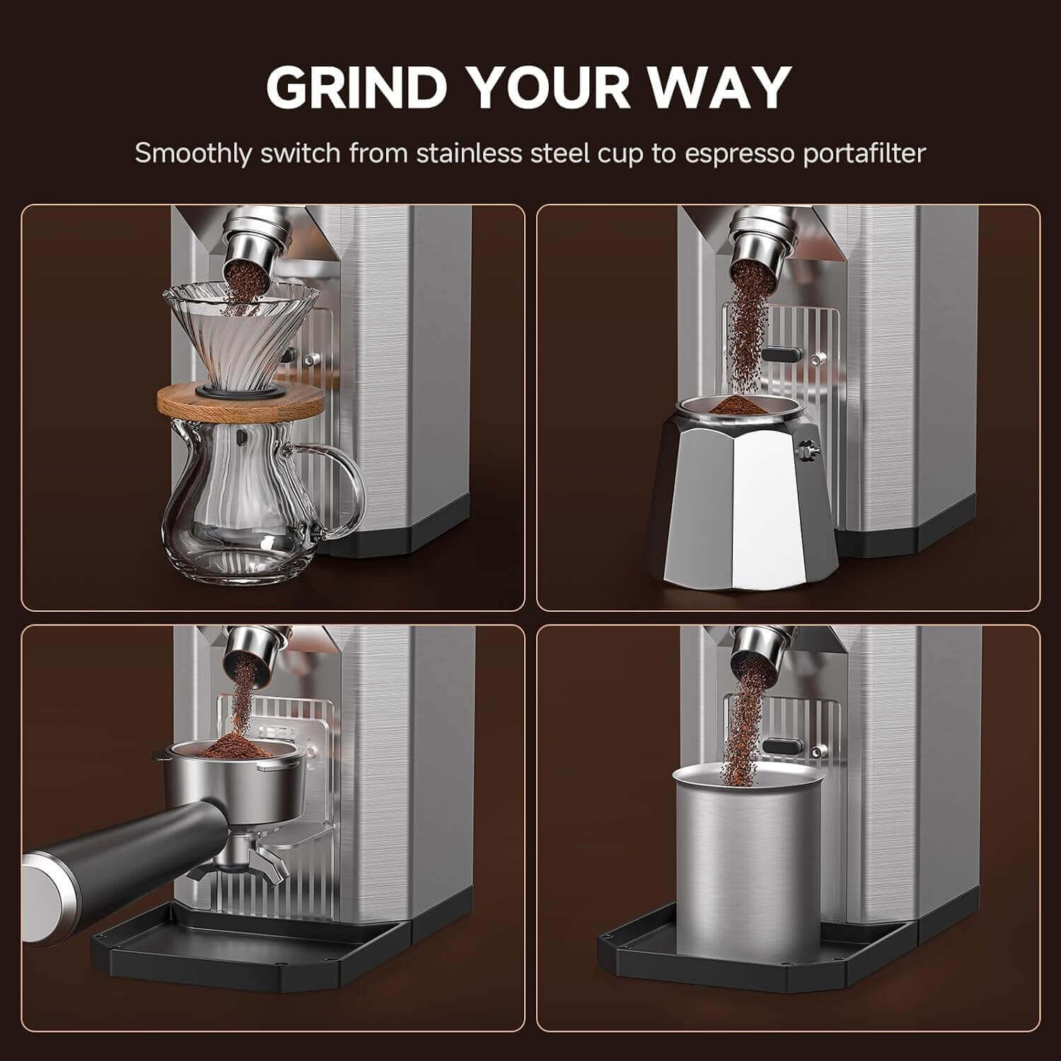 AMZCHEF Coffee Grinder for French Press