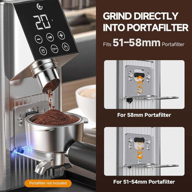 AMZCHEF Burr Coffee Grinder with Timer