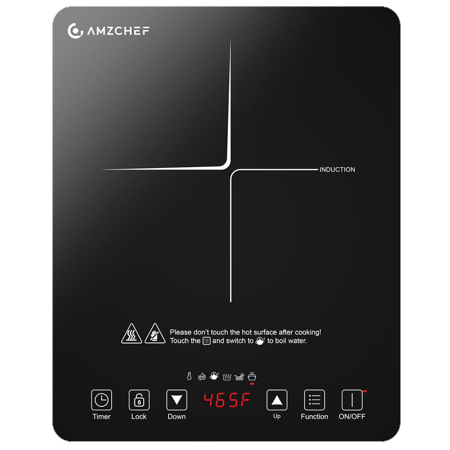 AMZCHEF Portable Induction Cooktop 20 Power Levels