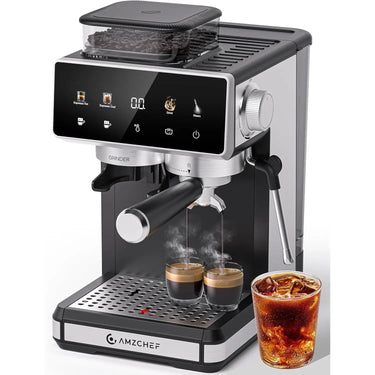 AMZCHEF 20Bar Espresso Machine with Milk Frother and Grinder