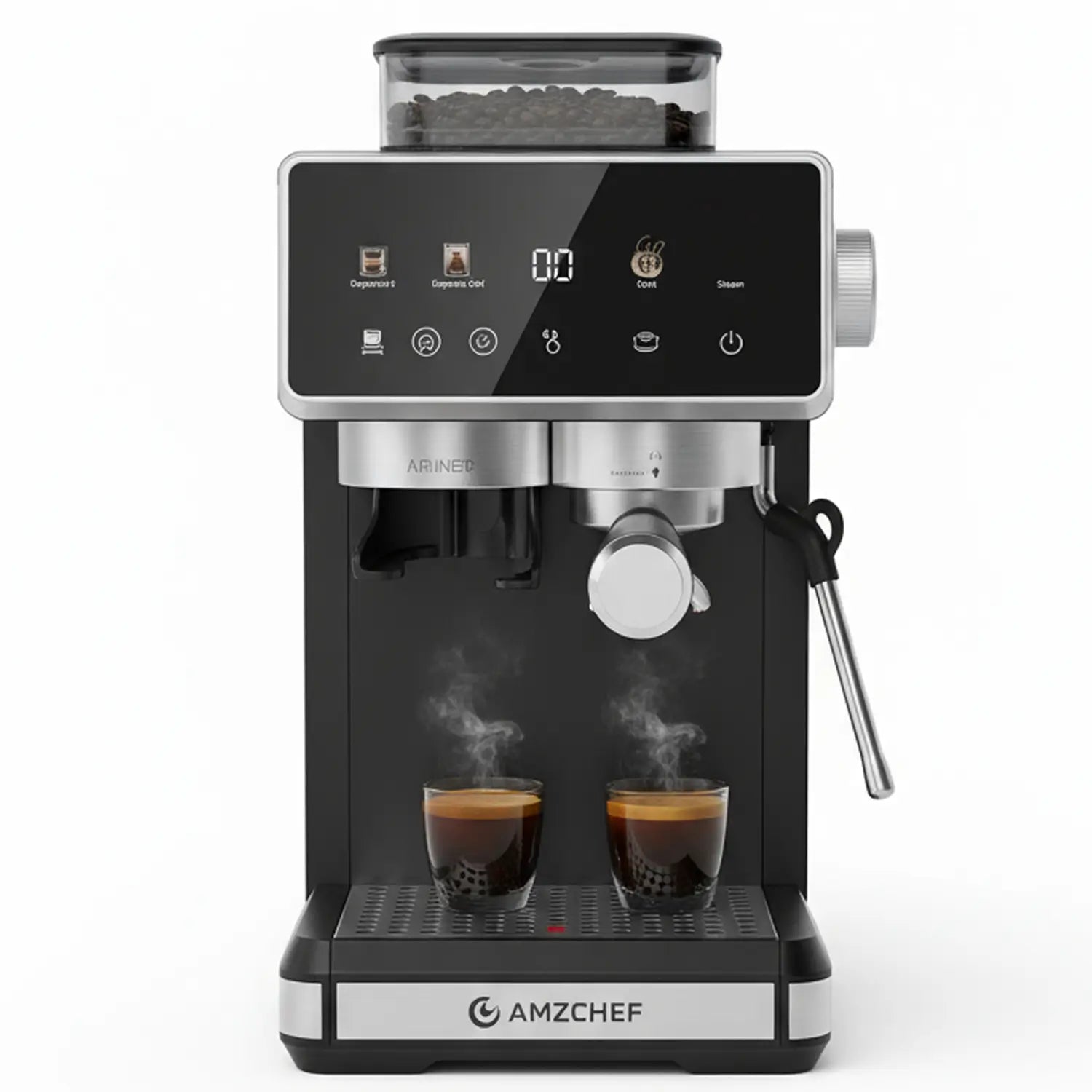 Espresso Machine with Milk Frother and Grinder