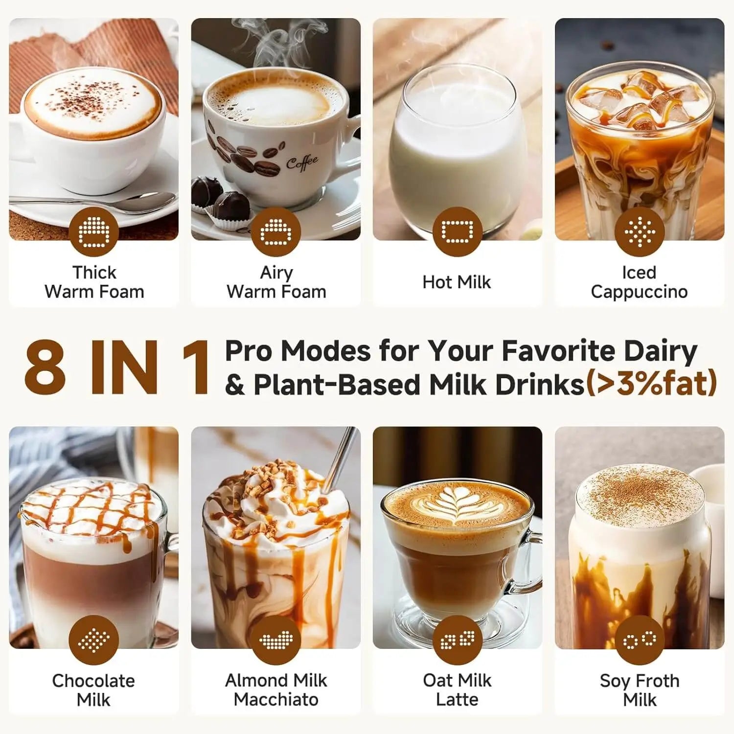 8 in 1 Plant Based milk Drinks