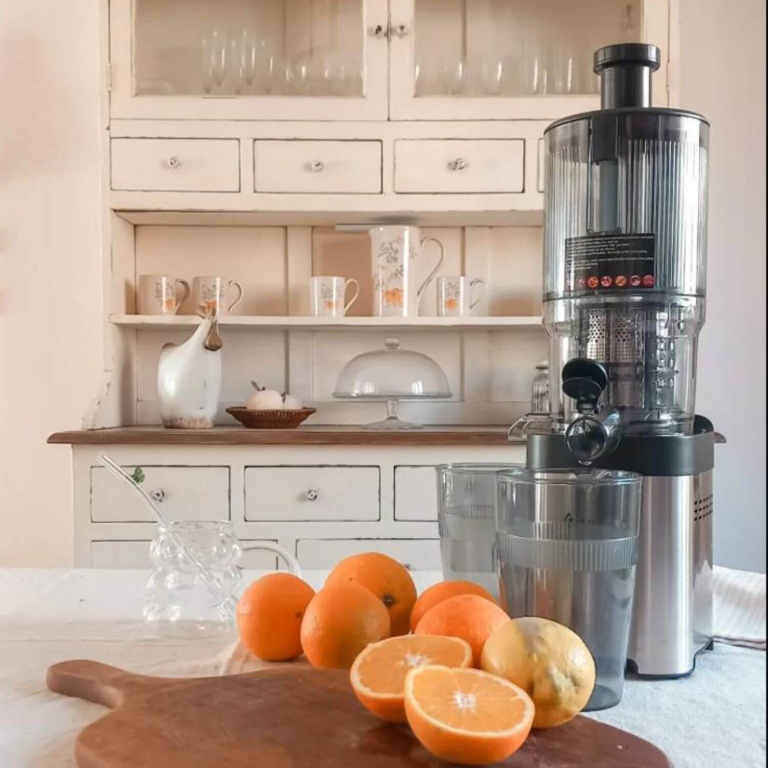AMZCHEF Cold Press Juicer with 5.4" Large Feed Chute