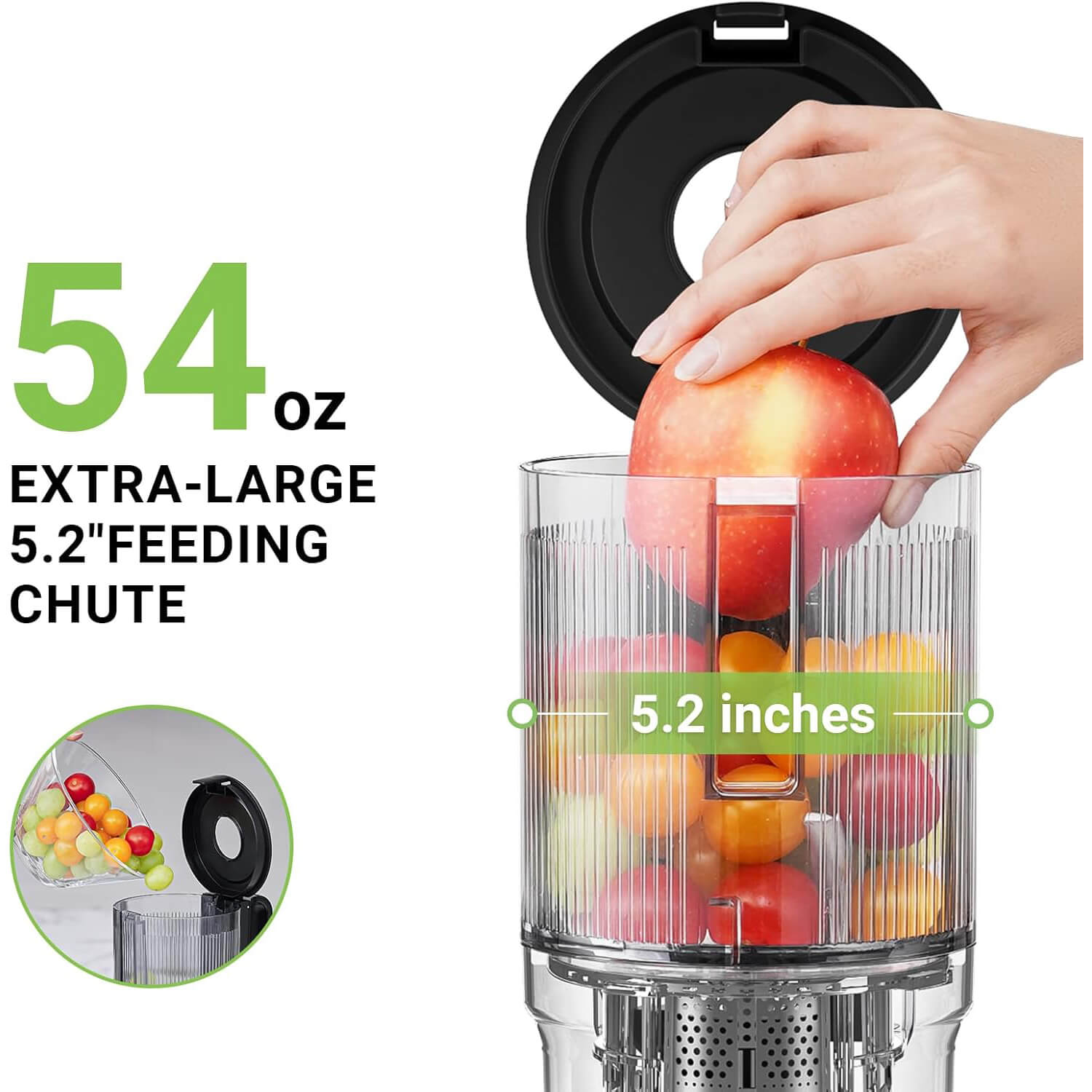 AMZCHEF Cold Press Juicer 5.2