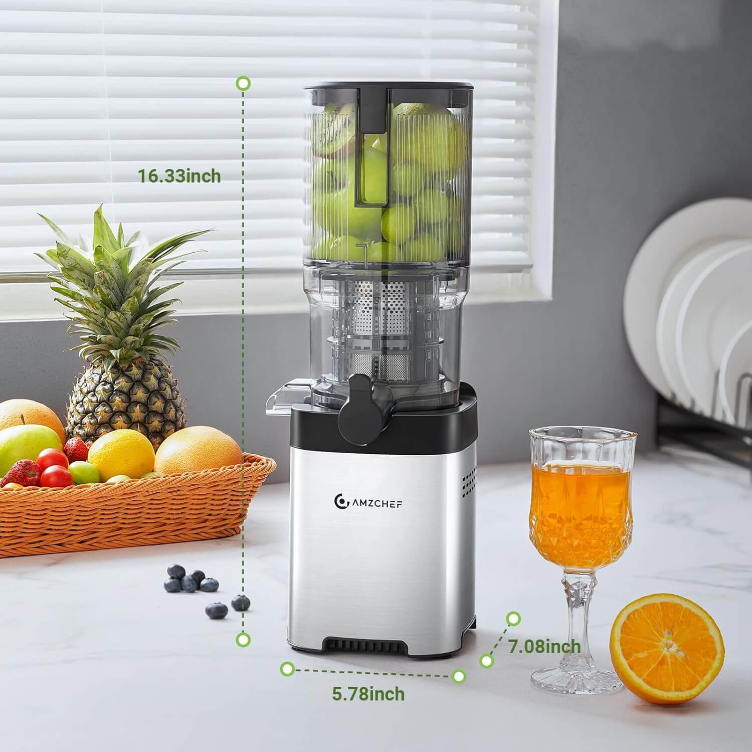 AMZCHEF Cold Press Juicer 5.2