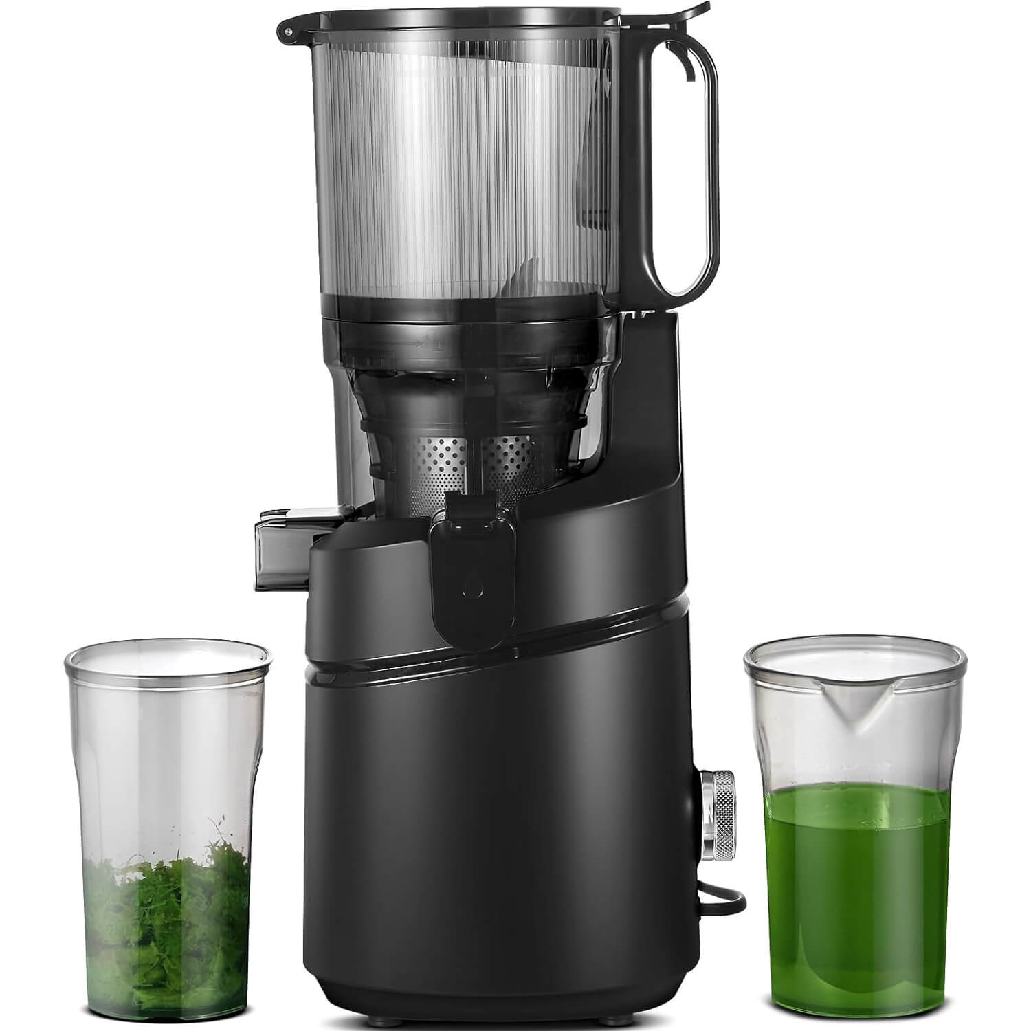 AMZCHEF Masticating Juicer Feeding with 5.8‘’ Large Auger