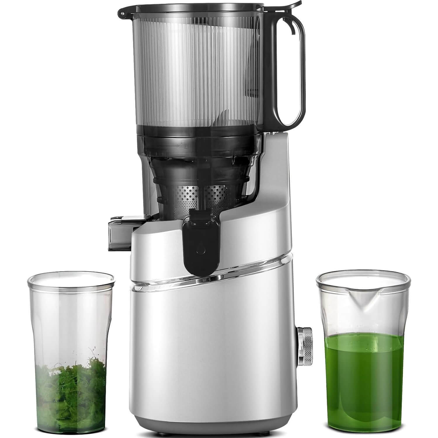 AMZCHEF Masticating Juicer 5.8-Inch Self-Feeding Silver