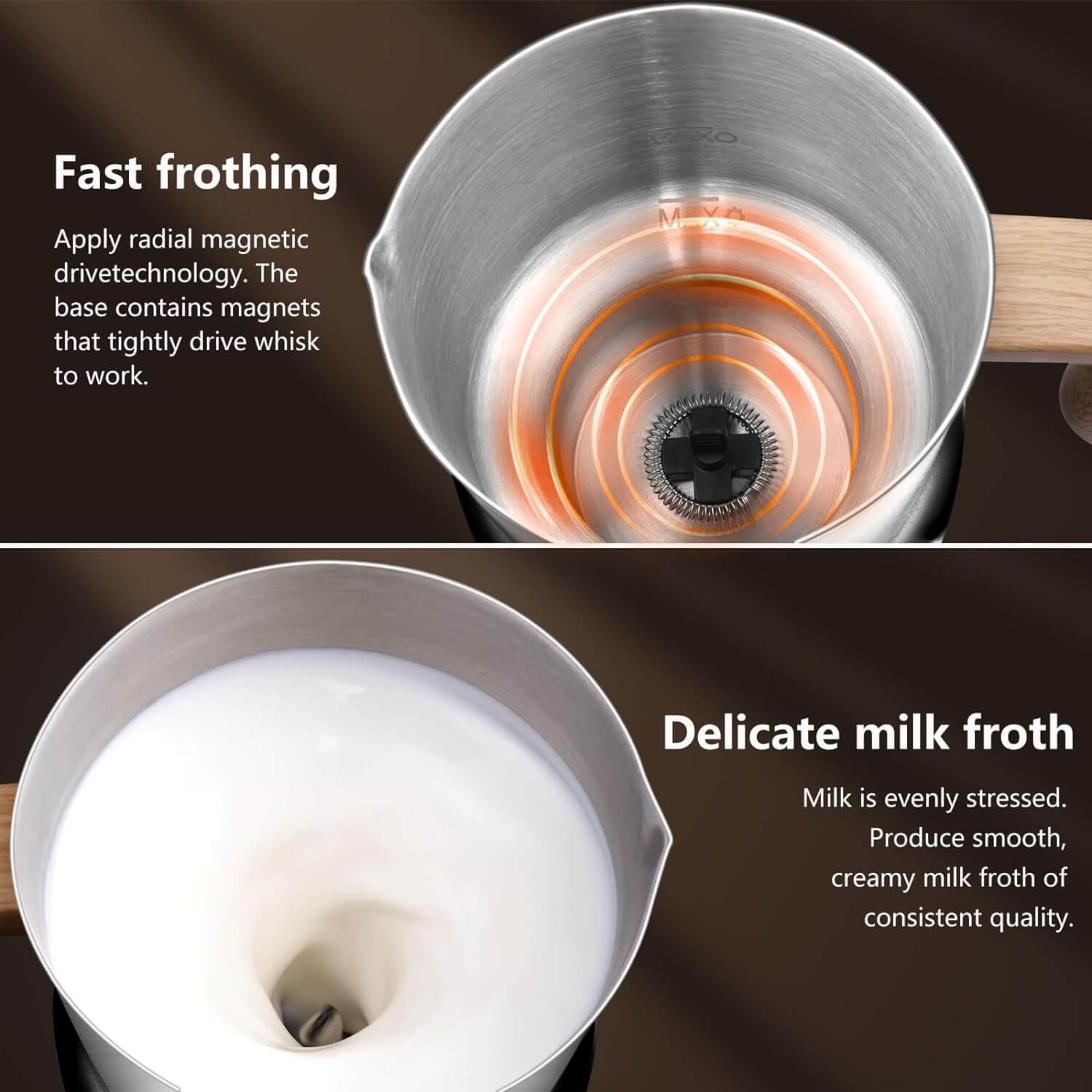 AMZCHEF 8-IN-1 Multifunctional Automatic Milk Frother Steamer