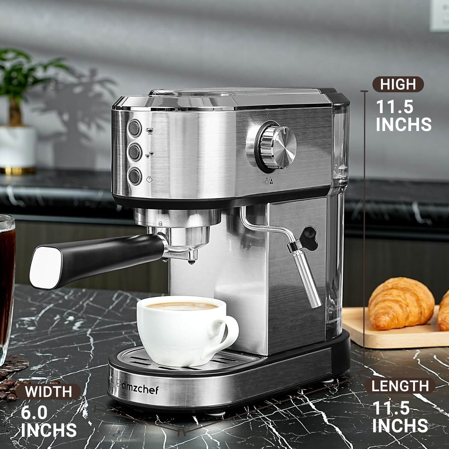 AMZCHEF Espresso Machine 20 Bar