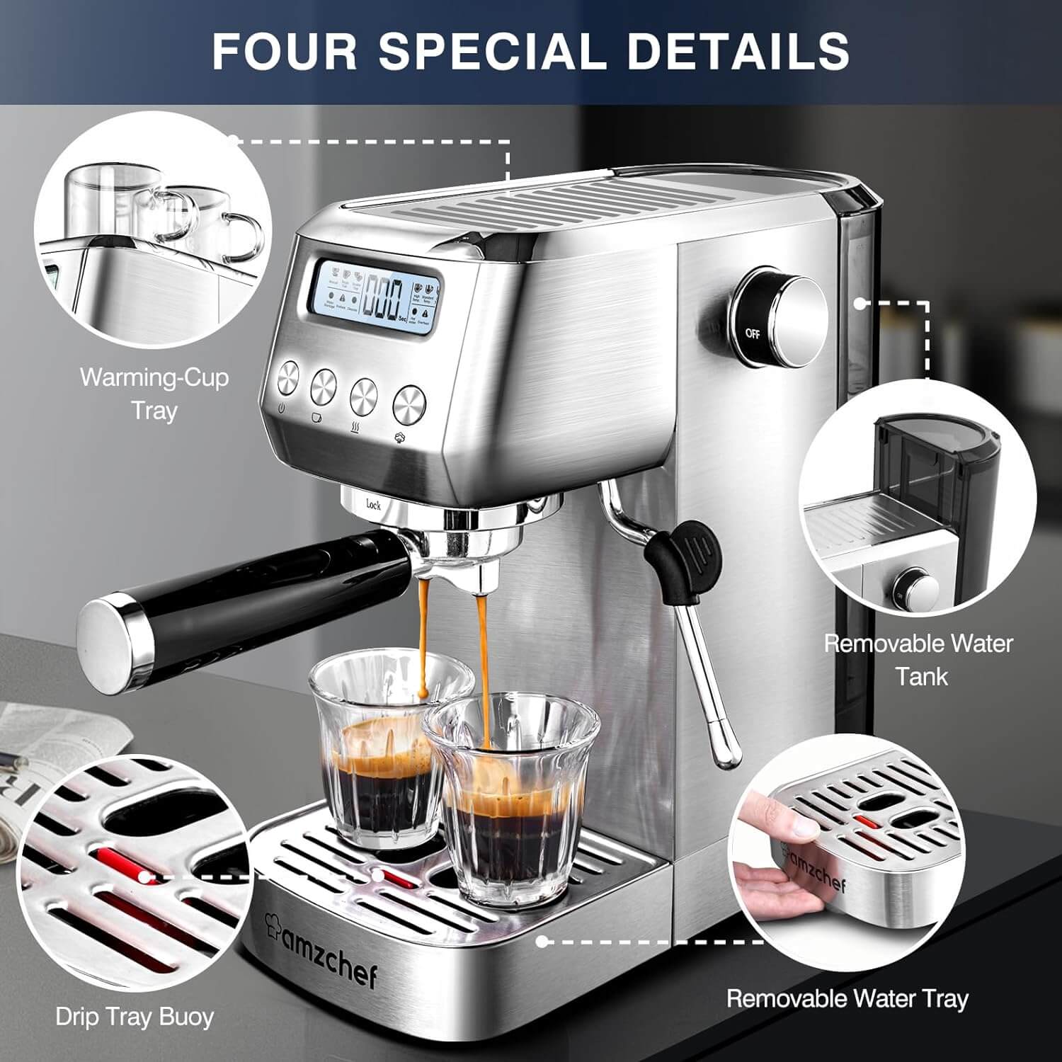 AMZCHEF Espresso Maker