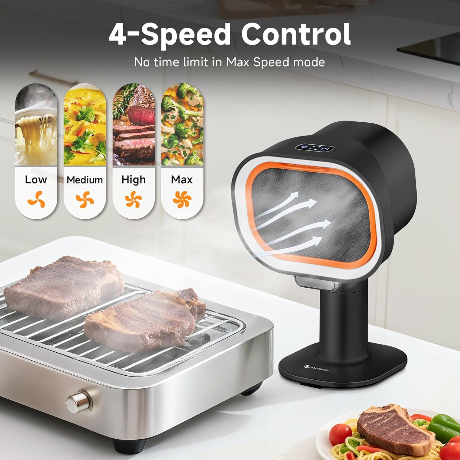 Amzchef Portable Range Hood 4 Speed