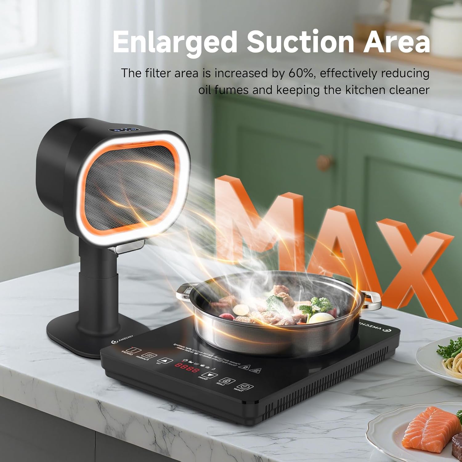 Amzchef Portable Range Hood 4 Speed