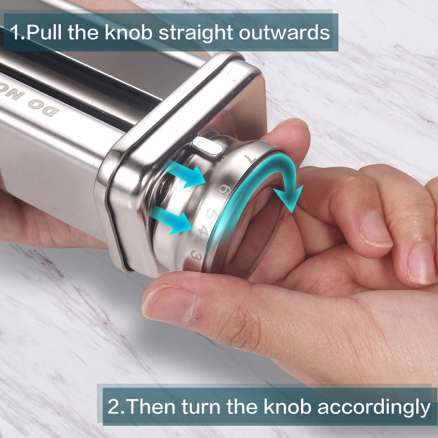 AMZCHEF Pasta Maker Attachments Set for KitchenAid Stand Mixers, 3 Pcs Stainless Steel Pasta Maker Attachment for Kitchenaid, Includes Pasta Rolle