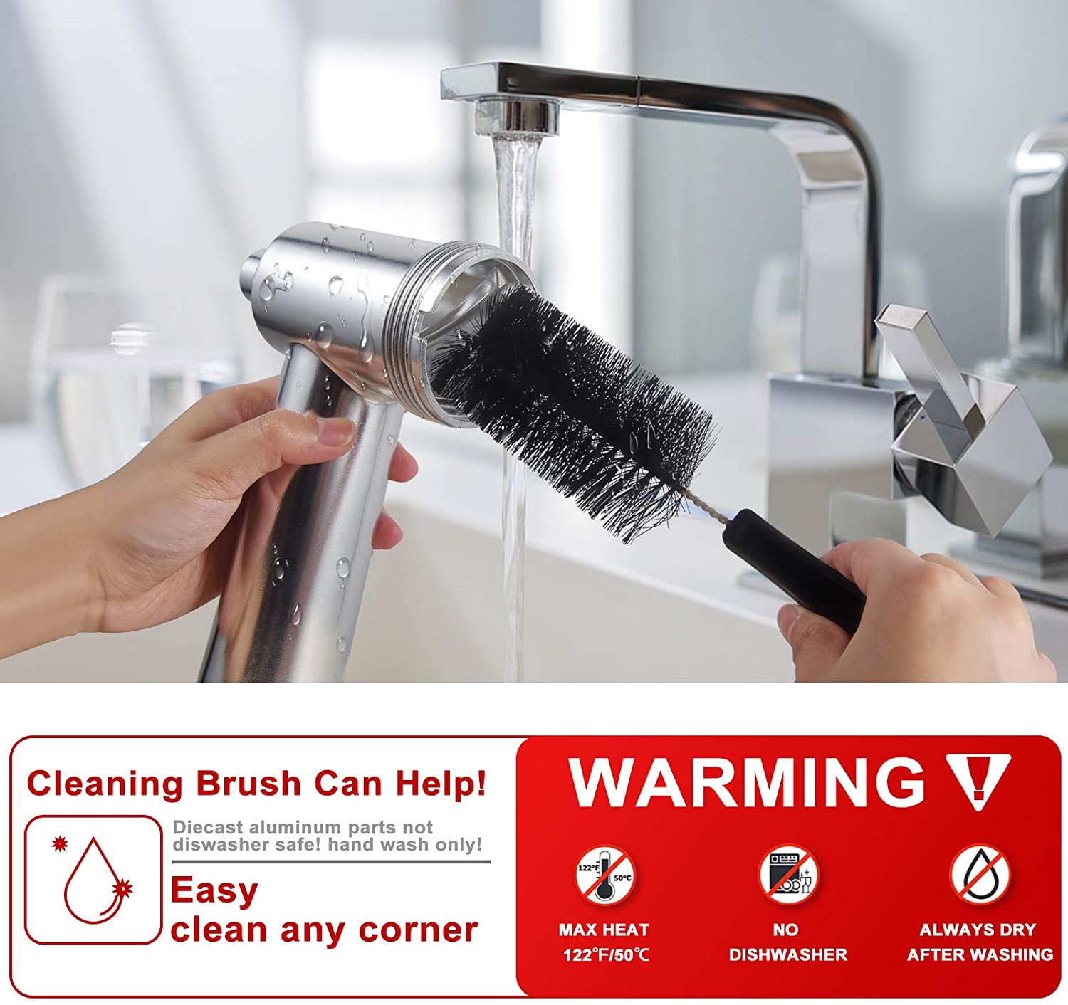 Metal Food Grinder Attachment for KitchenAid Stand Mixers, AMZCHEF Meat Grinder Attachment Included 3 Sausage Stuffer Tubes & A Holder,4 Grinding Plates,2 Grinding Blades, Burger Press,Cleaning Brush