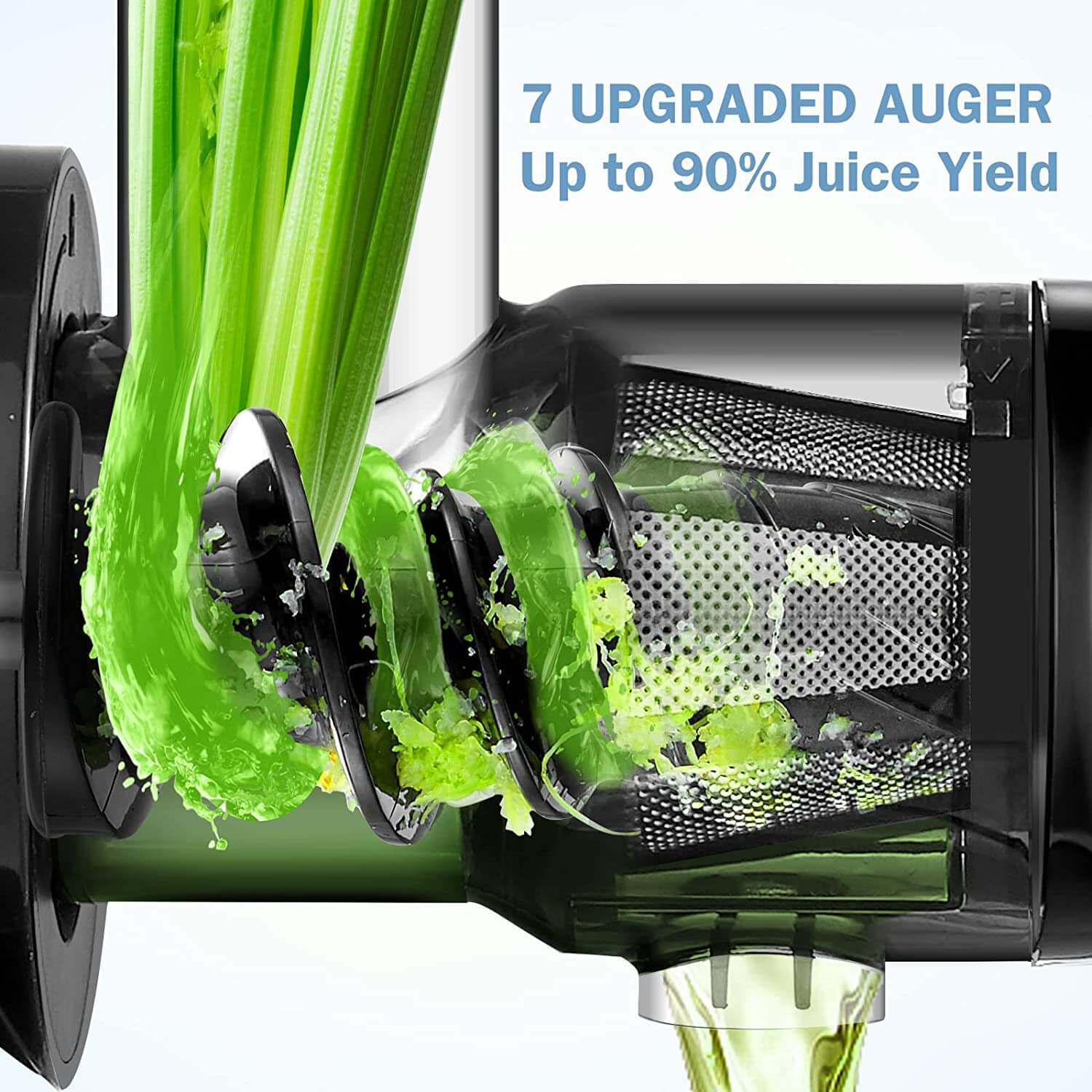 slow juicer AMZCHEF masticating juicer professional machine ZM1501 blue mini